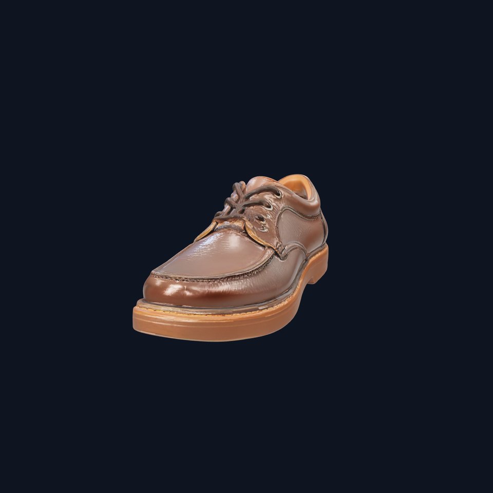 Stylish Brown Leather Shoe D Model Pack